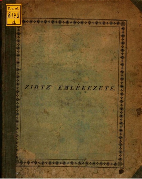 Fájl:Zirtz emlekezete borito.jpg