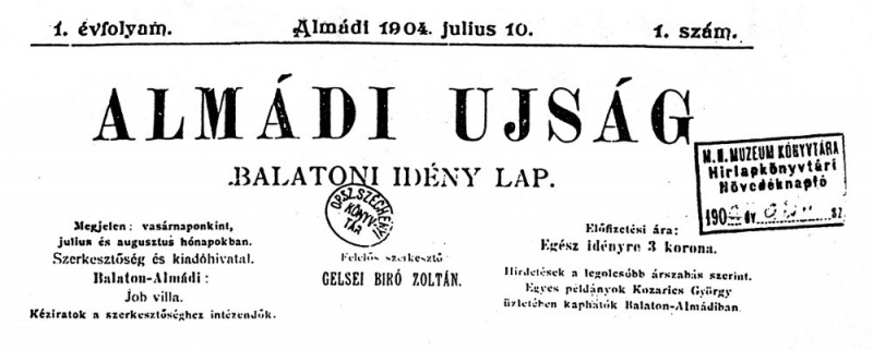 Fájl:Regi Almadi Ujsag cimlap.jpg
