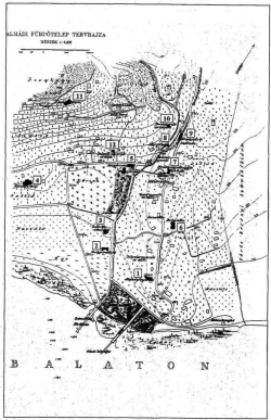 Almádi Fürdőtelep tervrajza